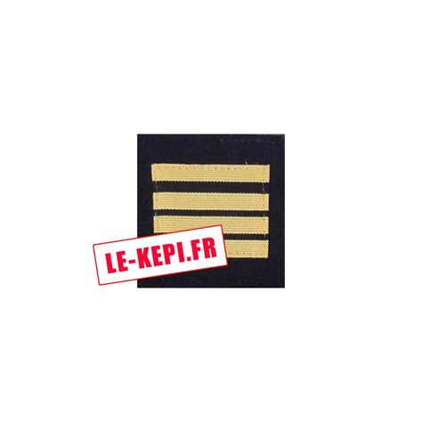 Galon Velcro Commandant Troupes De Marine Tdm Sur Drap Marine Lekepi Fr