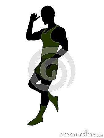 African American Male Underwear Model Silhouette Royalty Free Stock