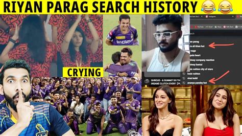 Kkr Flying Kiss Celebration Riyan Parag Youtube Search History Ipl