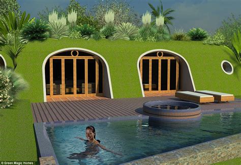 Hobbit Holes By Green Magic Homes Are Ready Made And Come With A Pool