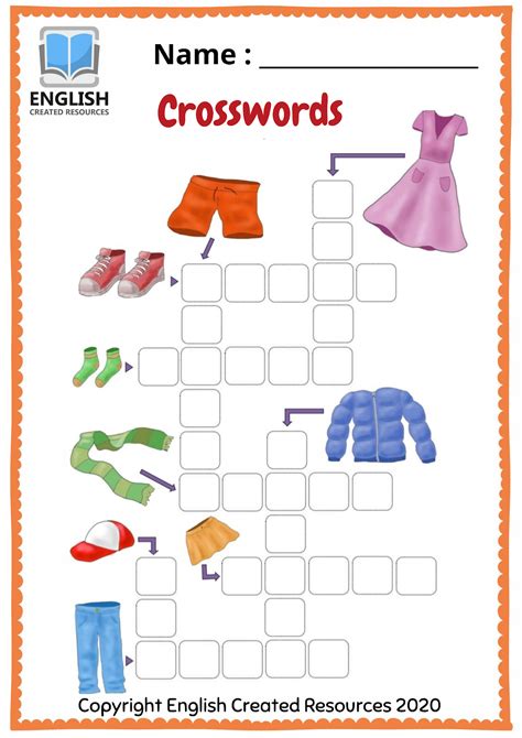 Free Printable Clothing Worksheets