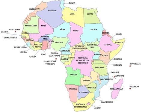 Mapa Con Los Países De África 2025 — Saber Es Práctico