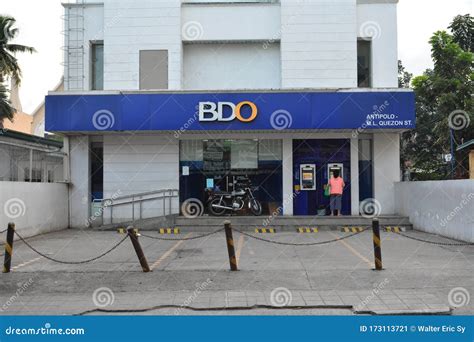 Bdo Banco De Oro Bank Facade In Antipolo City Philippines Editorial