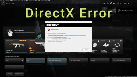 Activision Directx Error Call Of Duty Mw Youtube