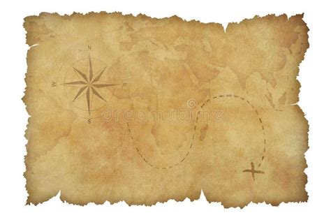 Pirates Parchment Treasure Map Isolated With Pirates Parchment