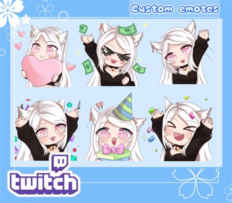 Draw Custom Twitch Emote Sub Badge Icon In Chibi Style By Graymons