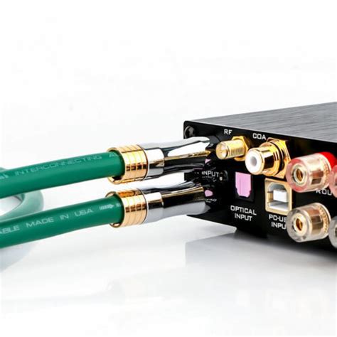 Pair Gold Plated OFC HiFi RCA Male Cable Audio Signal Stereo