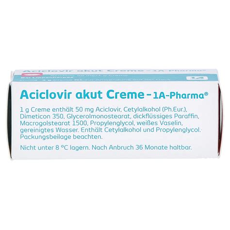 Aciclovir Akut Creme A Pharma Gramm N Medpex