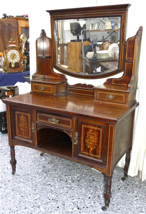 Lot C Edwardian Inlaid Mahogany Dressing Table