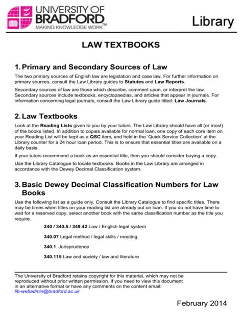 Law Textbooks