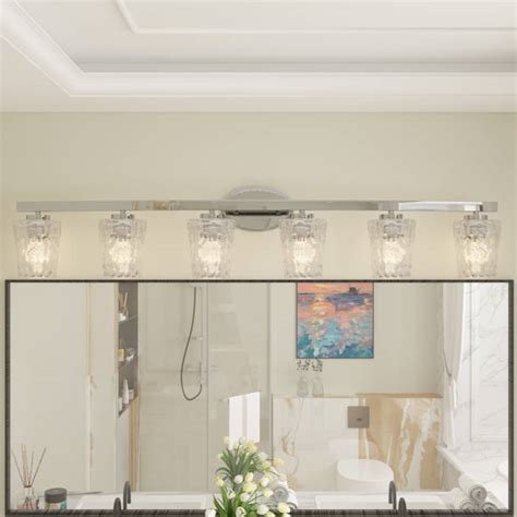 Willa Arlo Interiors Vernice 6 Light Bathroom Steel Dimmable Vanity