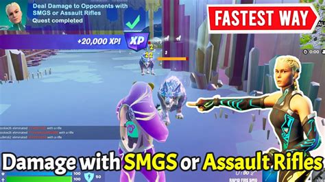 Deal Damage To Opponents With SMGS Or Assault Rifles Fortnite YouTube