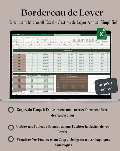 Suivi Des Revenus Locatifs Excel Suivi Des Loyers Tableau De Gestion