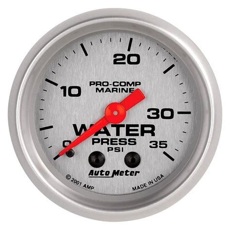 Auto Meter 200772 33 2 06 Silver In Dash Mount Water Pressure Gauge