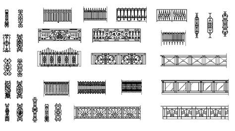 Iron Railing Design Dwg File Cadbull