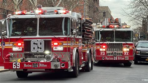 Q2A B FDNY Engine 69 Ladder 28 And Battalion 16 Responding To A