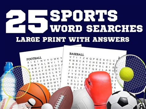 Sports Word Searches Large Print Word Search Puzzles Sports Puzzles