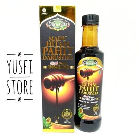 Jual Madu Hitam Pahit Darusyifa Plus Daun Insulin Madu Hitam Insulin