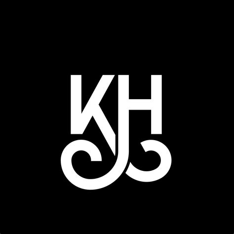 Kh Letter Logo Design On Black Background Kh Creative Initials Letter Logo Concept Kh Letter