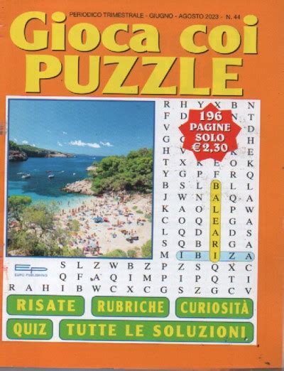 Gioca Coi Puzzle N Trimestrale Giugno Agosto