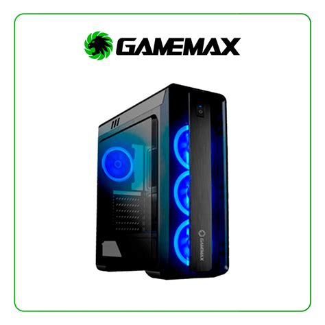 Case Gamemax Moonlight Blue Negro Panel Acrilico Led Azul