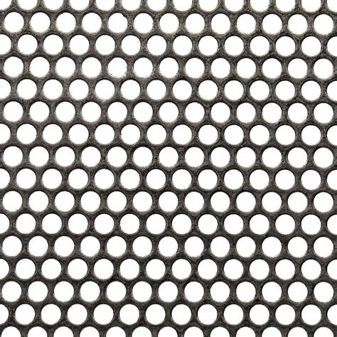 4 5mm Round Hole Steel Perforated Metal 6mm Pitch X 2mm Thick 2 X 1