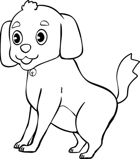 الرسوم المتحركة على غرار جرو كلب Lineart Clipart أبيض وأسود جرو لطيف