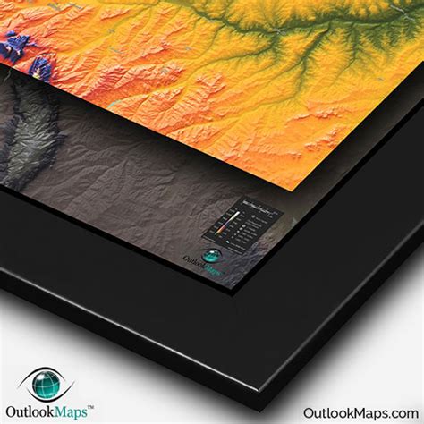 Montana Topography Map | Physical Style with Colorful Mountains