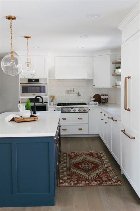 15 Gorgeous White Kitchens With Coloured Islands Kitchen Renovation