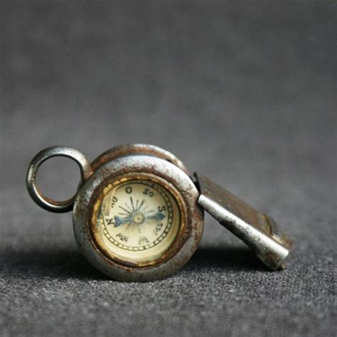 Antique Whistle With A Built In Compass Vintage Militaria Collectibles Ooak Find For Collectors