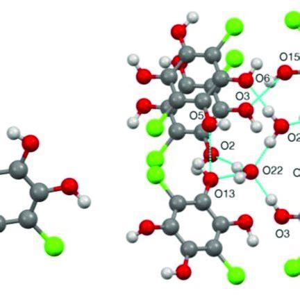 Left Hydrogen Bonding Pattern Between The Four Independent Molecules