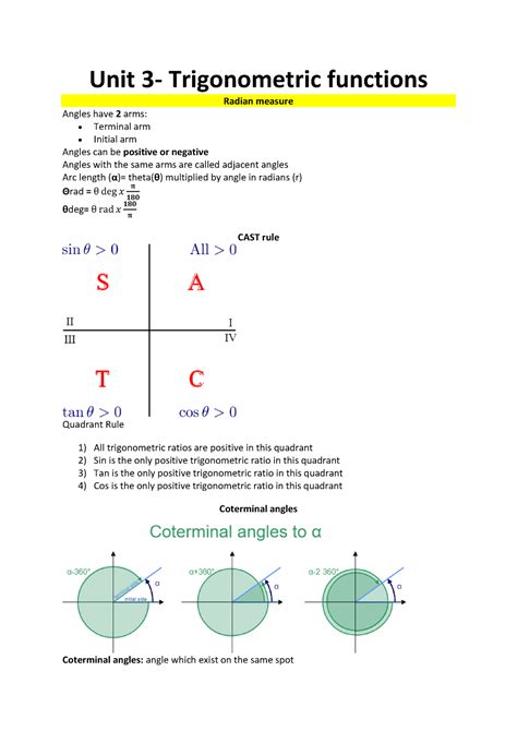 Unit 3 Trigonometric Functions Unit 3 Trigonometric Functions Radian