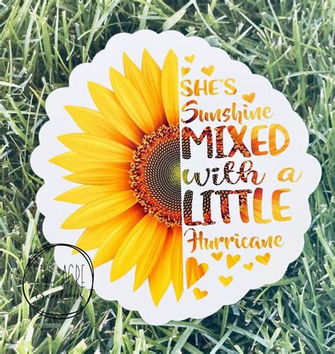 Funny Waterproof Weatherproof Vinyl Sticker She Is Sunshine Etsy