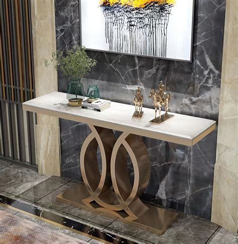 Duoc Console Table Marble Glamz Deco