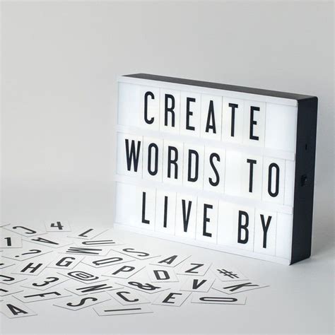 Create Words To Live By With This Battery Powered Led Light Box