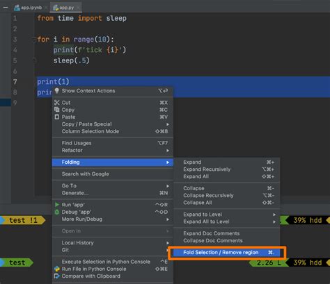 Create A Code Section In Pycharm Ides Support Intellij Platform