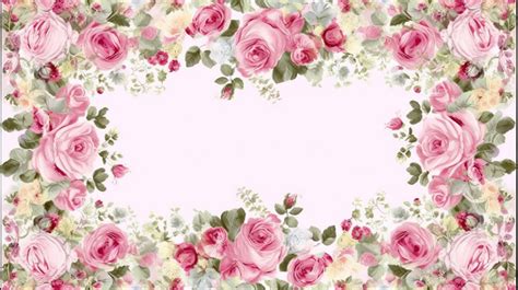 Pink Rose Border Roses In A On Background Backgrounds | JPG Free ...