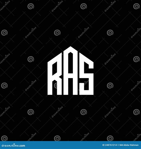 RAS Letter Logo Design On BLACK Background. RAS Creative Initials ...