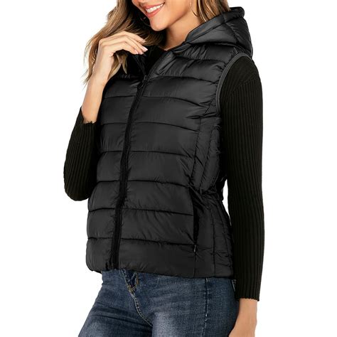 Women Plus Size Lightweight Water Resistant Packable Down Vest Gilet