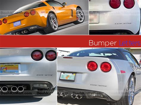 Glossy Black Rear Bumper Letters For Corvette C6 2005 2013 Abs Etsy