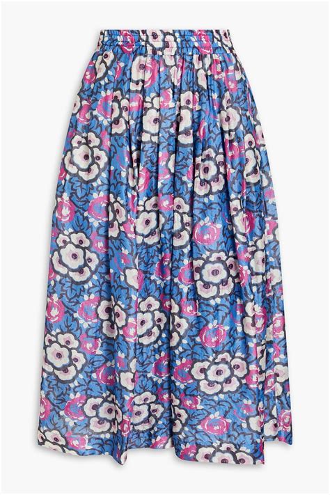 Isabel Marant Pleated Floral Print Silk Culottes The Outnet