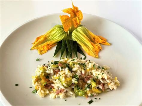 Ricetta Di Risotto Con Speck E Fiori Di Zucca Alberto Arienti