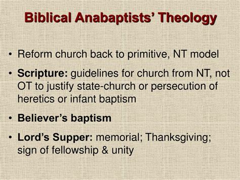 PPT - The Anabaptists PowerPoint Presentation, free download - ID:192898