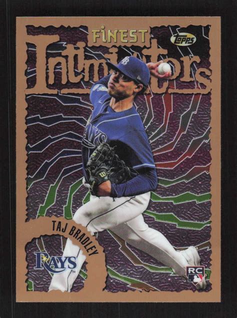 Taj Bradley Rc Topps Finest Flashbacks Intimidators Tampa Bay Rays