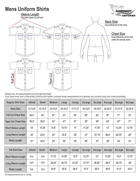 Complete men s shirt size chart and sizing guide all guys need this ...