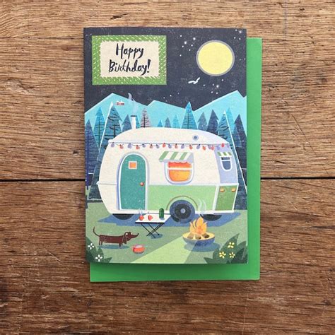 Caravan Birthday Cards Etsy Uk