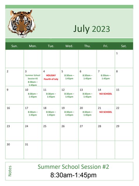 Fallbrook Union High Summer School Calendar