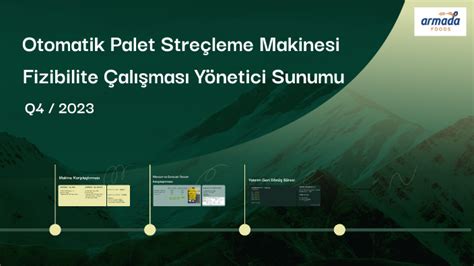 Otomatik Palet Streçleme Makinesi Fizibilite Çalışması Yönetici Sunumu