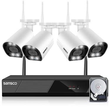 SANSCO Wireless Security Camera Systems 8CH NVR CCTV System 1TB HDD