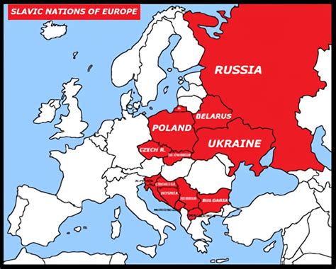 Slavic Nations Of Europe Blank Template Imgflip